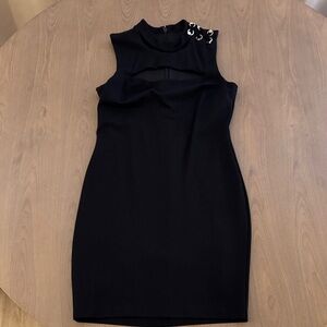 Guess Black Mini Dress with Silver Accents